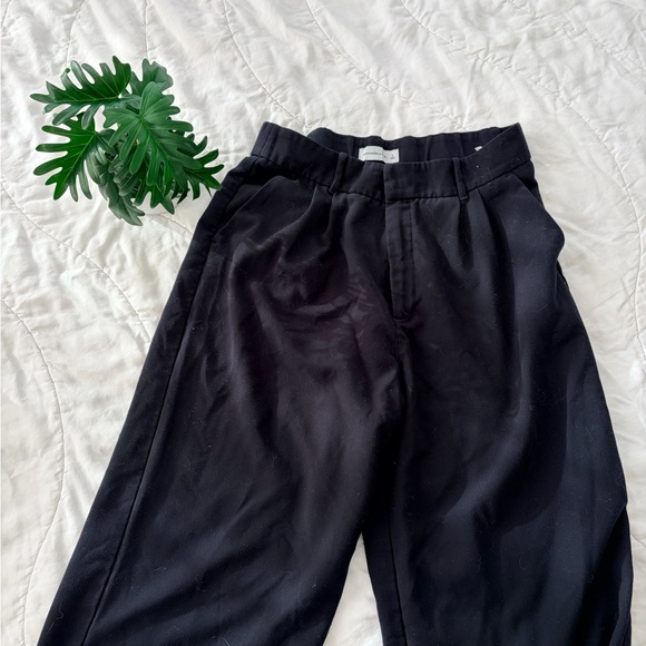 A&F Tailored Wide Leg Black Women's Pants - Picture 3 of 4